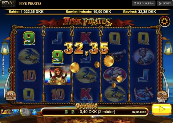 Five Pirates spillemaskine