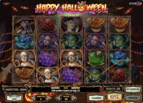 Prøv Happy Halloween Spillemaskinen og vind