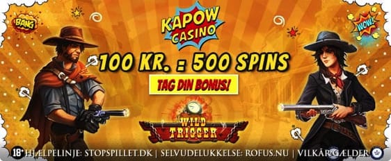 Kapow Casino: 500 free spins til nye kunder – helt uden bonuskode