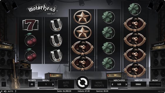 Motörhead spillemaskine fra NetEnt