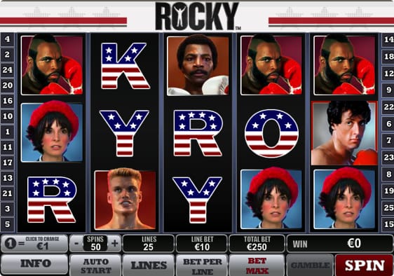 Rocky spillemaskinen fra Playtech