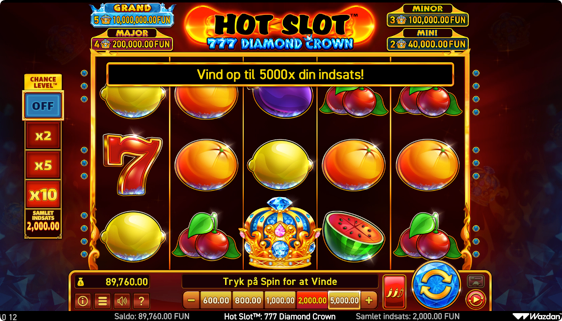 Hot Slot 777 Diamond Crown spilleautomat