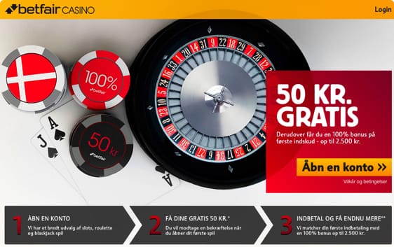 Få 50 kr. gratis hos casinoet