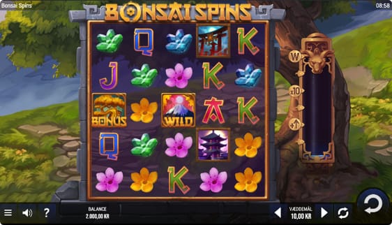 Bonsai Spins spillemaskine med 5 free spins