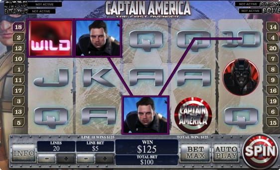 Captain America The First Avenger spillemaskine