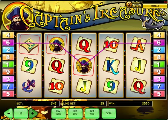 Captain's Treasure spillemaskine