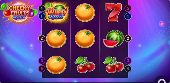 Cheeky Fruits Split med 25 gratis spil