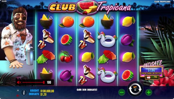 Club Tropicana Spillemaskine med 20 free spins
