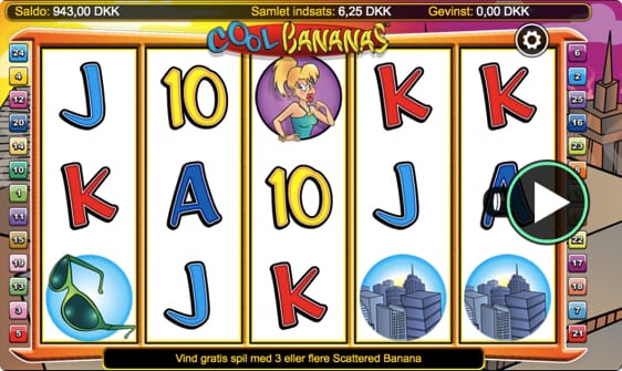 Cool Bananas spillemaskinen giver dig chancen for at vinde 40 free spins