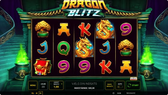 Dragon Blitz spillemaskine med 10 gratis spins