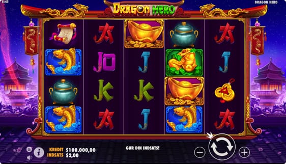 Dragon Hero spillemaskine med 3 free spins