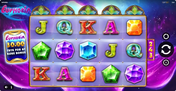 Euphoria spillemaskine – udløs 8 free spins