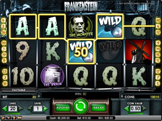 Få 5 Free Spins på Frankenstein