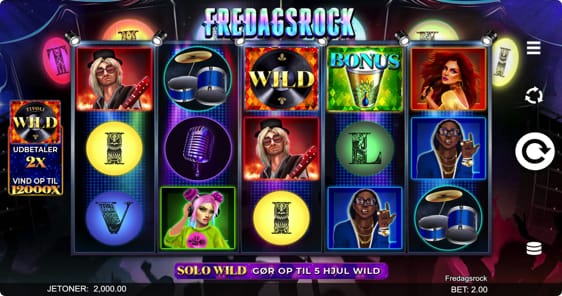 Fredagsrock spillemaskine med free spins