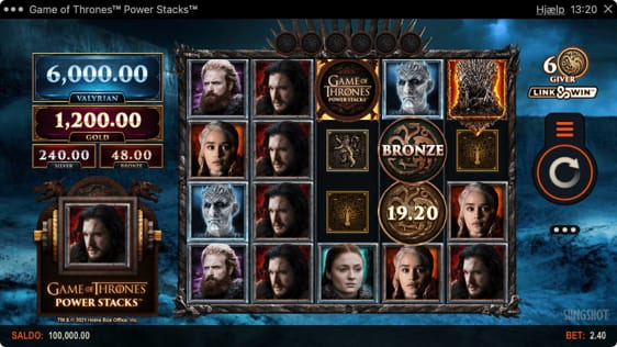 Game of Thrones Power Stacks med 15 free spins