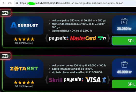 Hacket underside på grundejerforeningens hjemmeside