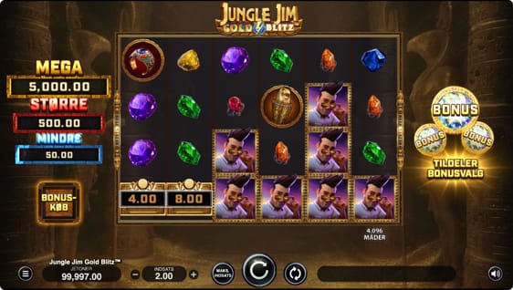 Jungle Jim Gold Blitz med op til 30 free spins