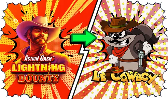 Action Cash Lightning Bounty og Le Cowboy kampagne hos KapowCasino