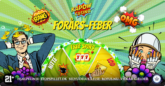 Spin lykkehjulet hos KapowCasino maj 2025