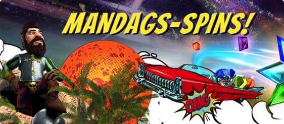 Mandags free spins hos Kapow Casino