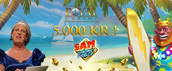 5 gratis chancer til Sam on the Beach – kun i dag