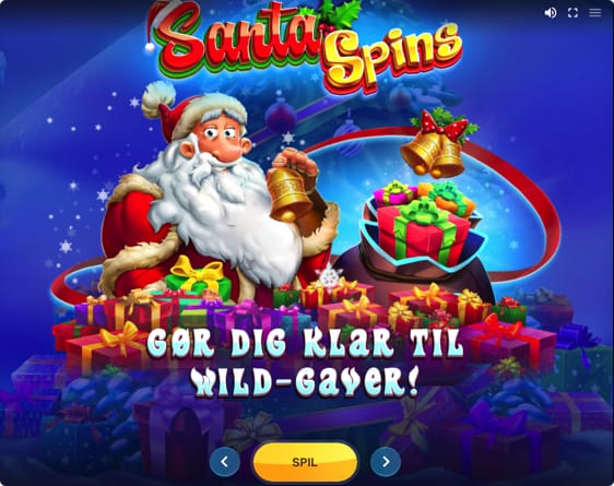Santa Spin spilleautomat med julegaver