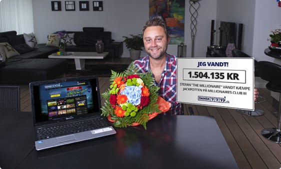 Stafan vandt en stor jackpot på nettet