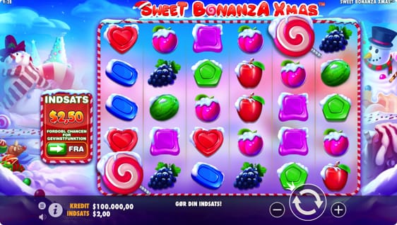 Sweet Snanza xmas med 10 free spins