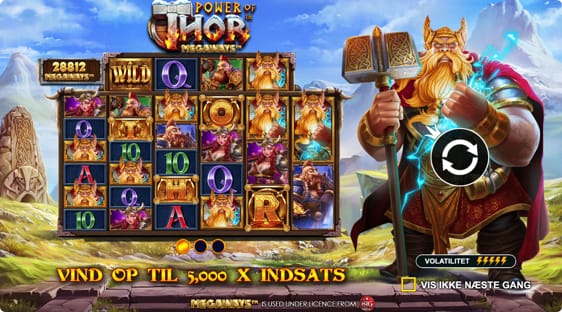 Power og Thor Megaways med gratis spins