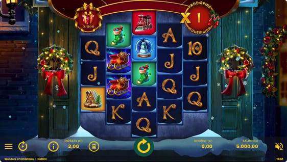 Wonders of Christmas – juleautomat med free spins