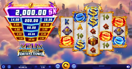 Zeus Gold Blitz med free spins