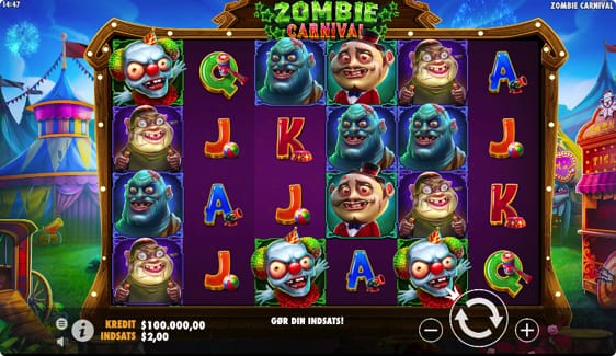 Zombie Carnival spillemaskine med gratis spins